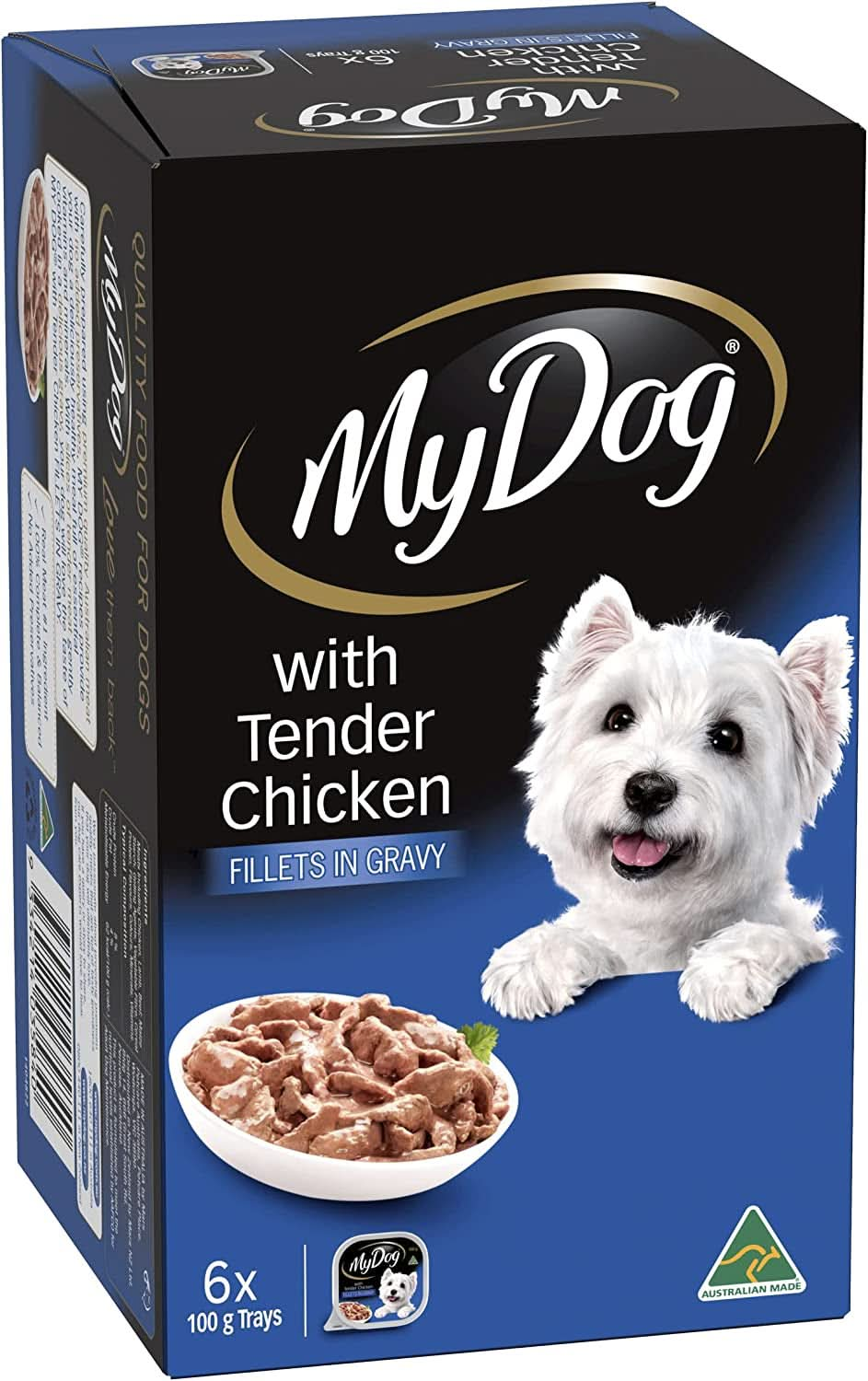 My Dog Adult Wet Dog Food with Tender Chicken 6 X 100G, 6 Pack (36 Trays)