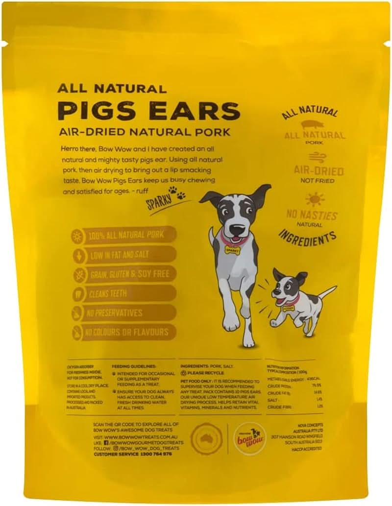 Bow Wow Pigs Ear Dog Treats 10 Pack