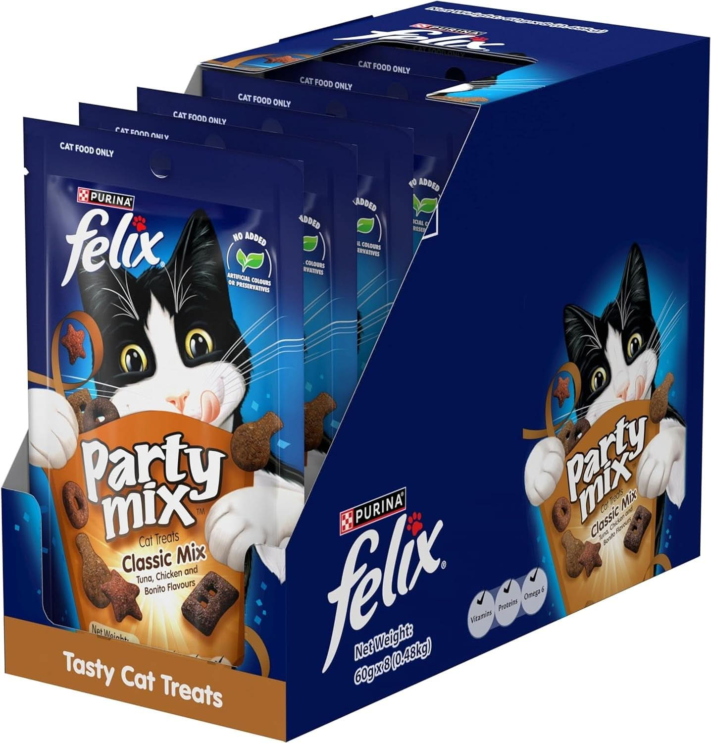 FELIX Party Mix Classic Cat Treats 8 X 60G