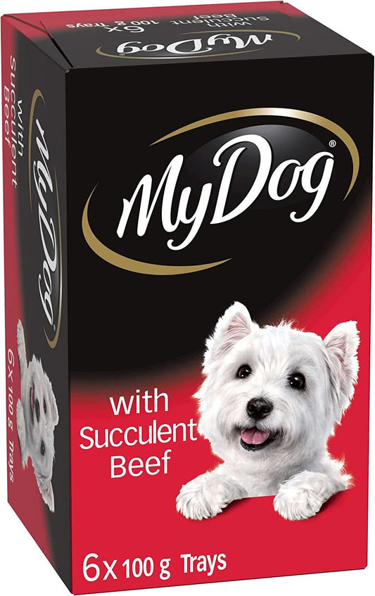 My Dog Adult Wet Dog Food with Succulent Beef Fillets in Gravy 6 X 100G, 6 Pack (36 Pouches)